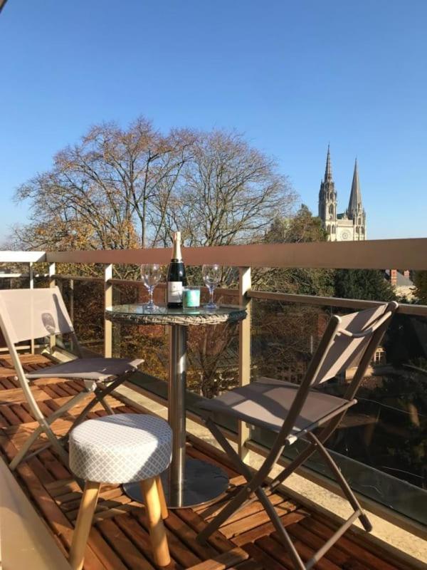 Le Casanova - Appartement avec parking et balcon vue Cathédrale Chartres Esterno foto